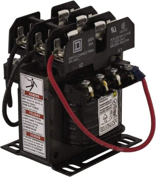 Square D - 1 Phase, 100 VA, Top Mount Fuse Block Control Transformer - Caliber Tooling