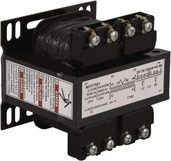 Square D - 1 Phase, 75 VA, Control Transformer - Caliber Tooling