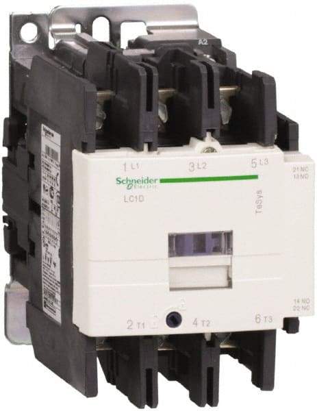 Schneider Electric - 3 Pole, 200 Coil VAC at 50/60 Hz, 80 Amp at 440 VAC, Nonreversible IEC Contactor - Bureau Veritas, CCC, CSA, CSA C22.2 No. 14, DNV, EN/IEC 60947-4-1, EN/IEC 60947-5-1, GL, GOST, LROS, RINA, RoHS Compliant, UL 508, UL Listed - Caliber Tooling