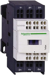 Schneider Electric - 3 Pole, 24 Coil VDC, 12 Amp at 440 VAC and 16 Amp at 440 VAC, Nonreversible IEC Contactor - 1 Phase hp: 1 at 115 VAC, 2 at 230/240 VAC, 3 Phase hp: 10 at 575/600 VAC, 3 at 200/208 VAC, 3 at 230/240 VAC, 7.5 at 460/480 VAC - Caliber Tooling