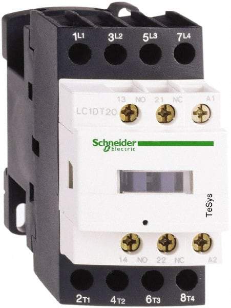 Schneider Electric - 4 Pole, 24 Coil VAC at 50/60 Hz, 32 Amp at 440 VAC, Nonreversible IEC Contactor - Bureau Veritas, CCC, CSA, CSA C22.2 No. 14, DNV, EN/IEC 60947-4-1, EN/IEC 60947-5-1, GL, GOST, LROS, RINA, UL 508, UL Listed - Caliber Tooling