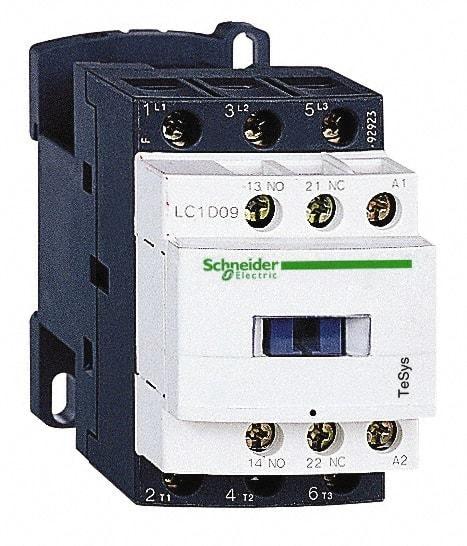 Schneider Electric - 3 Pole, 110 Coil VAC at 50/60 Hz, 25 Amp at 440 VAC and 9 Amp at 440 VAC, Nonreversible IEC Contactor - 1 Phase hp: 0.5 at 115 VAC, 1 at 230/240 VAC, 3 Phase hp: 2 at 200/208 VAC, 2 at 230/240 VAC, 5 at 460/480 VAC, 7.5 at 575/600 VAC - Caliber Tooling