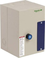 Schneider Electric - 3 Pole, 12 Amp, 120 Coil VAC, Nonreversible Enclosed IEC Motor Starter - 1 Phase Hp: 0.5 at 120 VAC, 2 at 240 VAC, 3 Phase Hp: 10 at 575 VAC, 3 at 208 VAC, 3 at 230 VAC, 7.5 at 460 VAC - Caliber Tooling