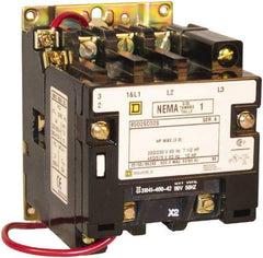 Square D - 3 Pole, 208 Coil VAC at 60 Hz, 27 Amp NEMA Contactor - Open Enclosure, 60 Hz at 208 VAC - Caliber Tooling