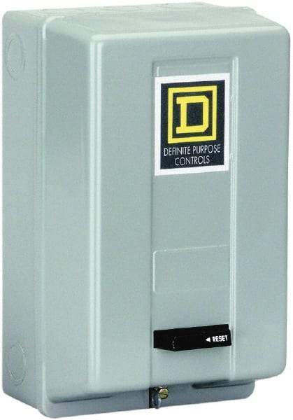 Square D - 3 Pole, 20 Amp Inductive Load, 110 Coil VAC at 50 Hz and 120 Coil VAC at 60 Hz, Definite Purpose Contactor - Phase 1 and Phase 3 Hp:  1.5 at 115 VAC, 3 at 230 VAC, 7.5 at 230 VAC, 7.5 at 460 VAC, 7.5 at 575 VAC, Enclosed Enclosure, NEMA 1 - Caliber Tooling