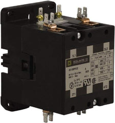 Square D - 2 Pole, 90 Amp Inductive Load, 110 Coil VAC at 50 Hz and 120 Coil VAC at 60 Hz, Definite Purpose Contactor - Phase 1 Hp:  20 at 230 VAC, 7.5 at 115 VAC, 120 Amp Resistive Rating, CE, CSA, UL Listed - Caliber Tooling