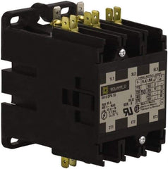 Square D - 3 Pole, 50 Amp Inductive Load, 24 Coil VAC at 50/60 Hz, Definite Purpose Contactor - Phase 1 and Phase 3 Hp:  10 at 230 VAC, 15 at 230 VAC, 3 at 115 VAC, 30 at 460 VAC, 30 at 575 VAC, 65 Amp Resistive Rating, CE, CSA, UL Listed - Caliber Tooling