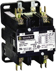 Square D - 2 Pole, 90 Amp Inductive Load, 208 to 240 Coil VAC at 60 Hz and 220 Coil VAC at 50 Hz, Definite Purpose Contactor - Phase 1 Hp:  20 at 230 VAC, 7.5 at 115 VAC, 120 Amp Resistive Rating, CE, CSA, UL Listed - Caliber Tooling