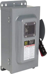 Square D - 60 Amp, 600 VAC, 600 VDC, 3 Pole Fused Safety Switch - NEMA 12 & 3R, 20 hp at 480 VDC (Single Phase), 50 hp at 600 VAC, 30 hp at 600 VDC (Triple Phase) - Caliber Tooling