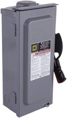 Square D - 100 Amp, 600 VAC/VDC, 3 Pole Nonfused Safety Switch - NEMA 3R, 40 hp at 600 VAC, 50 hp at 600 VDC (Single Phase), 100 hp at 600 VAC, 50 hp at 600 VDC (Triple Phase), 3PST Contact Form - Caliber Tooling