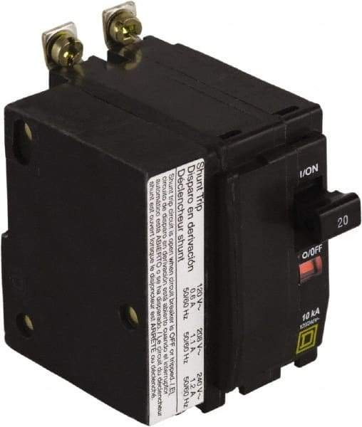 Square D - 20 Amp, 240 VAC, 2 Pole, Bolt On Miniature Circuit Breaker - 14-8 AWG - Caliber Tooling