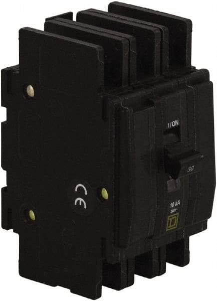 Square D - 60 Amp, 240 VAC, 3 Pole, DIN Rail Mounted, Flush Mount, Surface Mount Miniature Circuit Breaker - Thermal Magnetic Trip, 10 kA at 120/240 VAC Breaking Capacity, 14-2 (Aluminum), 14-2 (Copper) AWG, 74mm Deep x 103mm High x 19mm Wide - Caliber Tooling