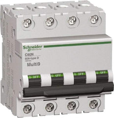 Schneider Electric - 16 Amp, 480Y/277 V, 4 Pole, DIN Rail Mount Miniature Circuit Breaker - Thermal Magnetic Trip - Caliber Tooling