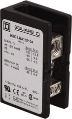 Square D - 1 Pole, 175 (Copper) Amp, Phenolic Power Distribution Block - 600 VAC, 1 Primary Connection - Caliber Tooling