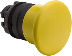 Schneider Electric - 22mm Mount Hole, Extended Mushroom Head, Pushbutton Switch Only - Round, Yellow Pushbutton, Nonilluminated, Momentary (MO) - Caliber Tooling