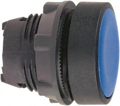 Schneider Electric - 22mm Mount Hole, Flush, Pushbutton Switch Only - Round, Blue Pushbutton, Nonilluminated, Momentary (MO) - Caliber Tooling