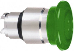 Schneider Electric - 22mm Mount Hole, Extended Mushroom Head, Pushbutton Switch Only - Round, Green Pushbutton, Nonilluminated, Maintained (MA) - Caliber Tooling