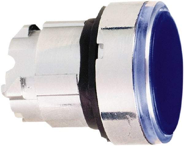 Schneider Electric - 22mm Mount Hole, Flush, Pushbutton Switch Only - Round, Blue Pushbutton, Nonilluminated, Momentary (MO) - Caliber Tooling