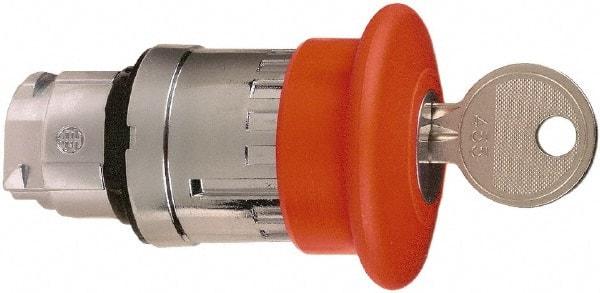 Schneider Electric - 22mm Mount Hole, Extended Mushroom Head, Pushbutton Switch Only - Round, Red Pushbutton, Maintained (MA), Momentary (MO) - Caliber Tooling