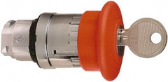 Schneider Electric - 22mm Mount Hole, Extended Mushroom Head, Pushbutton Switch Only - Round, Red Pushbutton, Maintained (MA), Momentary (MO) - Caliber Tooling