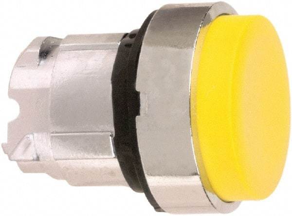 Schneider Electric - 22mm Mount Hole, Extended Straight, Pushbutton Switch Only - Round, Yellow Pushbutton, Nonilluminated, Momentary (MO) - Caliber Tooling