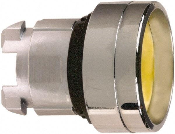 Schneider Electric - 22mm Mount Hole, Recessed, Pushbutton Switch Only - Round, Yellow Pushbutton, Nonilluminated, Momentary (MO) - Caliber Tooling