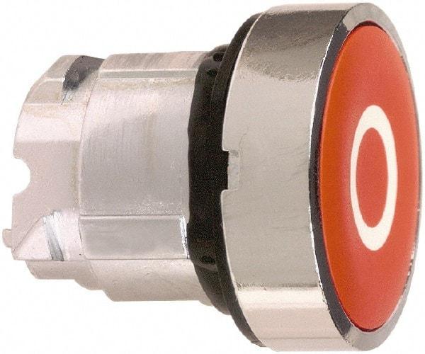 Schneider Electric - 22mm Mount Hole, Flush, Pushbutton Switch Only - Round, Red Pushbutton, Nonilluminated, Momentary (MO) - Caliber Tooling