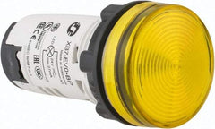 Schneider Electric - 24 V Yellow Lens LED Pilot Light - Round Lens, Screw Clamp Connector, 29mm Wide - Caliber Tooling