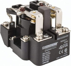 Square D - 10 VA Power Rating, Electromechanical Screw Clamp General Purpose Relay - 10 Amp at 110 V & 4 Amp at 220 V, DPDT, 120 VAC at 50/60 Hz, 63.6mm Wide x 58.8mm High x 79.4mm Deep - Caliber Tooling