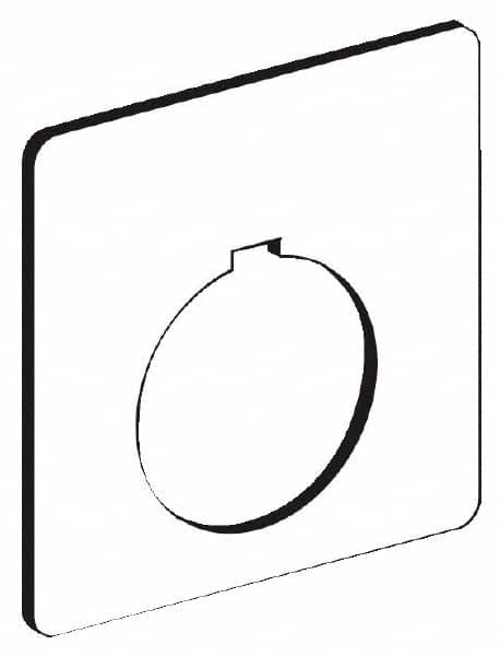 Schneider Electric - Square, Plastic Legend Plate - Blank - White Background, 30mm Hole Diameter, 57 Inch Square - Caliber Tooling