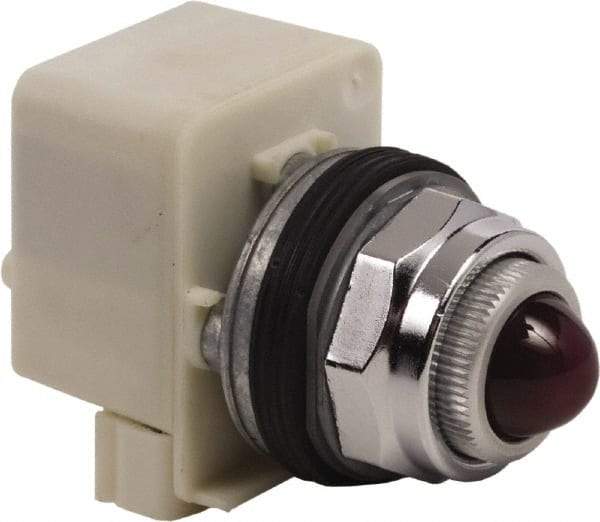 Schneider Electric - 120 VAC Red Lens Indicating Light - Screw Clamp Connector - Caliber Tooling