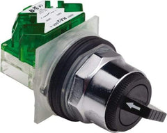 Schneider Electric - 30mm Mount Hole, 2 Position, Knob and Pushbutton Operated, Selector Switch - Black, Maintained (MA), Weatherproof and Dust and Oil Resistant - Caliber Tooling