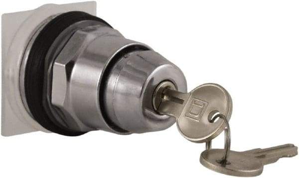 Schneider Electric - 30mm Mount Hole, 2 Position, Knob and Pushbutton Operated, Selector Switch Only - Black, Momentary (MO), without Contact Blocks, Weatherproof and Dust and Oil Resistant - Caliber Tooling