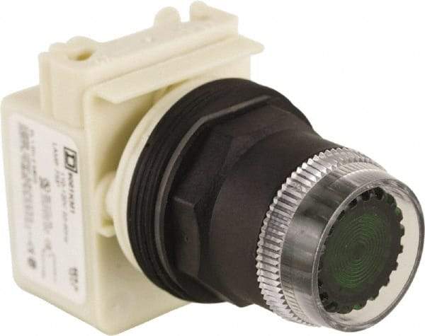 Schneider Electric - 30mm Mount Hole, Extended Straight, Pushbutton Switch Only - Green Pushbutton, Momentary (MO) - Caliber Tooling