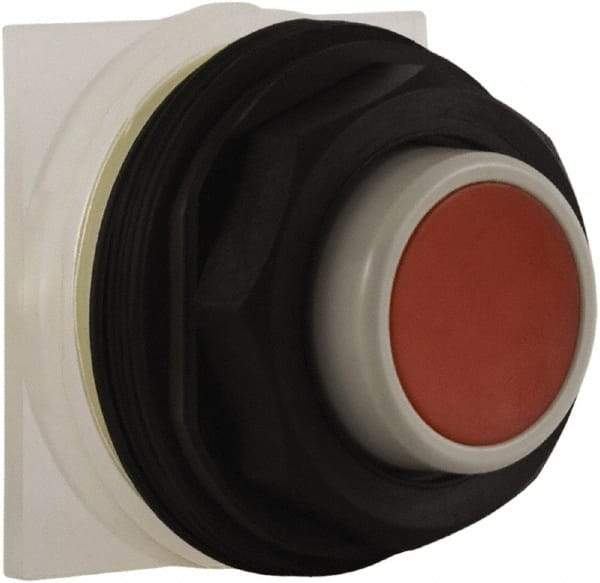 Schneider Electric - 30mm Mount Hole, Extended Straight, Pushbutton Switch Only - Red Pushbutton, Momentary (MO) - Caliber Tooling