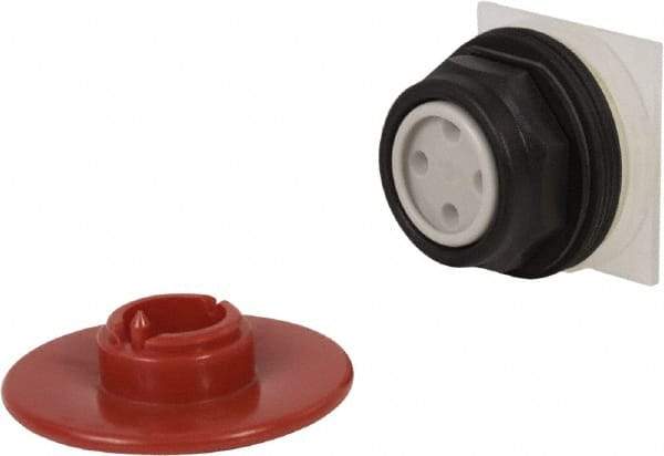 Schneider Electric - 30mm Mount Hole, Extended Straight, Pushbutton Switch Only - Red Pushbutton, Momentary (MO) - Caliber Tooling