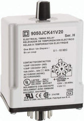 Square D - DPDT Time Delay Relay - 10 Contact Amp, 110 VDC & 120 VAC - Caliber Tooling