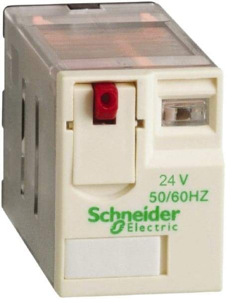 Schneider Electric - 3,750 VA Power Rating, Electromechanical Plug-in General Purpose Relay - 15 Amp at 250 VAC & 28 VDC, 2CO, 24 VAC - Caliber Tooling