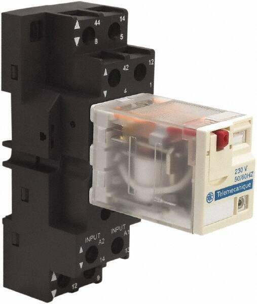 Schneider Electric - 3,750 VA Power Rating, Electromechanical Plug-in General Purpose Relay - 15 Amp at 250 VAC & 28 VDC, 2CO, 230 VAC - Caliber Tooling