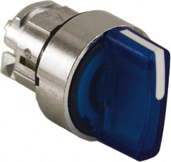 Schneider Electric - 22mm Mount Hole, 3 Position, Handle Operated, Selector Switch - Blue, Maintained (MA), Illuminated, Shock, Vibration and Water Resistant - Caliber Tooling