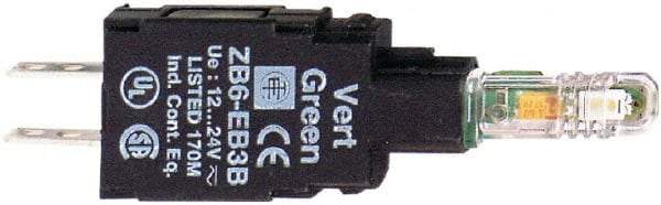 Schneider Electric - 12-24 VAC Blue Lens LED Indicating Light - Quick Connect Connector, Shock Resistant, Vibration Resistant - Caliber Tooling