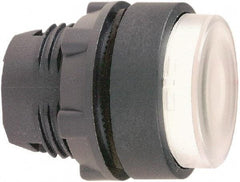 Schneider Electric - 22mm Mount Hole, Extended Straight, Pushbutton Switch Only - Round, White Pushbutton, Illuminated, Momentary (MO) - Caliber Tooling