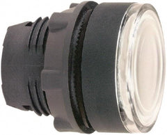 Schneider Electric - 22mm Mount Hole, Flush, Pushbutton Switch Only - Round, White Pushbutton, Illuminated, Momentary (MO) - Caliber Tooling