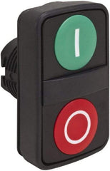 Schneider Electric - 22mm Mount Hole, Flush, Pushbutton Switch Only - Rectangle, Green and Red Pushbutton, Nonilluminated, Momentary (MO), On-Off, Shock and Vibration Resistant - Caliber Tooling