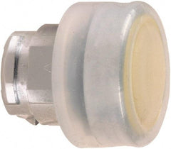 Schneider Electric - 22mm Mount Hole, Extended Straight, Pushbutton Switch Only - Round, Yellow Pushbutton, Nonilluminated, Momentary (MO) - Caliber Tooling