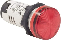 Schneider Electric - 120 VAC Red Lens LED Pilot Light - Round Lens, Screw Clamp Connector, 29mm Wide, Shock Resistant, Vibration Resistant - Caliber Tooling