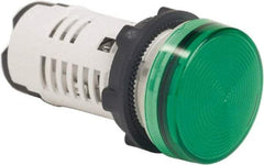 Schneider Electric - 120 VAC Green Lens LED Pilot Light - Round Lens, Screw Clamp Connector, 29mm Wide, Shock Resistant, Vibration Resistant - Caliber Tooling