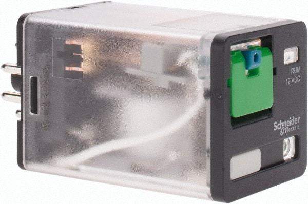 Schneider Electric - Octal Electromechanical Plug-in General Purpose Relay - 10 Amp at 240 V, DPDT, 12 VDC, 35mm Wide x 56mm High x 35.4mm Deep - Caliber Tooling