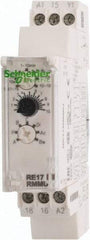 Schneider Electric - 100 hr Delay, Multiple Range SPDT Time Delay Relay - 8 Contact Amp, 24 to 240 VAC/VDC, Selector Switch - Caliber Tooling