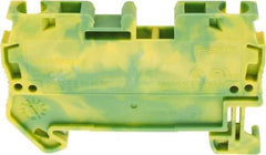 Schneider Electric - 1 Pole, 1,000 Volt, -40 to 266°F, DIN Rail Mount, Polyamide Grounding Terminal Block - 2 Contacts, 28 to 10 AWG Compatibility, 36-1/2mm High - Caliber Tooling